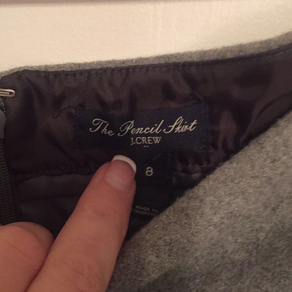 J.Crew Grey Wool Pencil Skirt - Picture 3 of 3